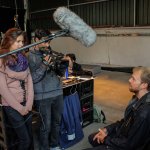 Neues Deutschland - with SAE Institute camera crew - interviews one of the artist.